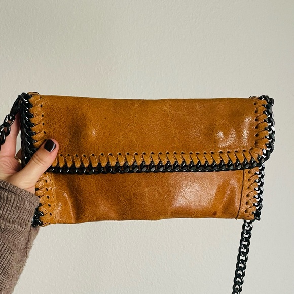 Lavorazione Artigiana Handbags - Lavorazione Artigiana Genuine Leather Crossbody Chain Bag/clutch